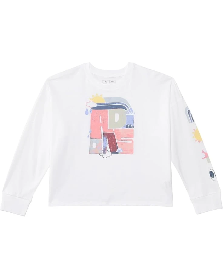 adidas Kids Long Sleeve Waist Crew Neck Tee(Big Kid) | Shirts & Tops 3 adidas Kids Long Sleeve Waist Crew Neck Tee(Big Kid) | Shirts & Tops