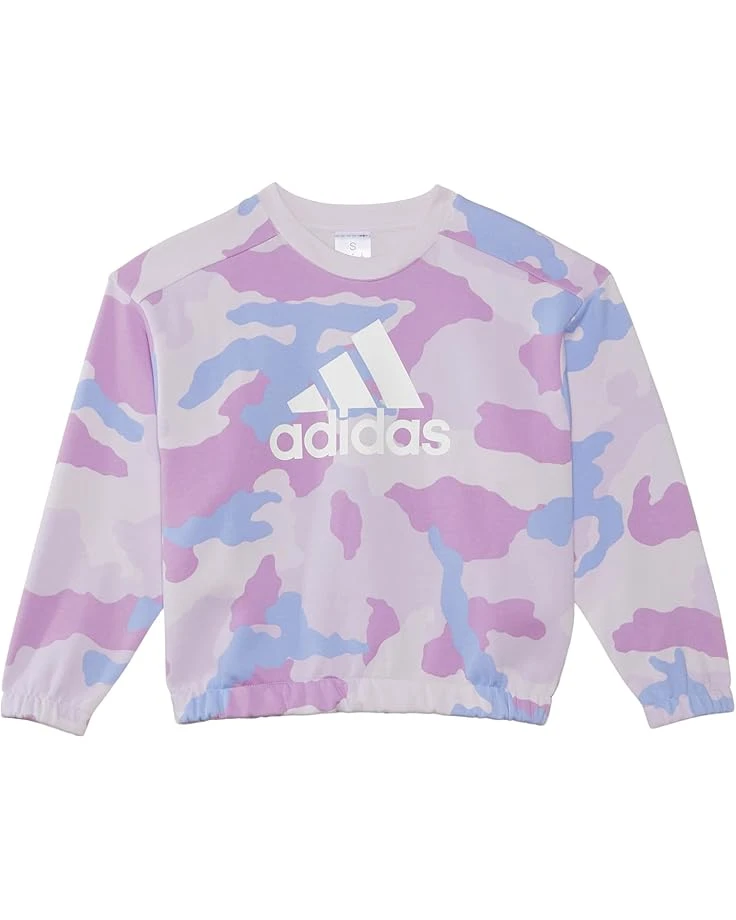 adidas Kids Long Sleeve Printed Crew Neck Pullover Preloved(Big Kid) | Hoodies & Sweatshirts 4 adidas Kids Long Sleeve Printed Crew Neck Pullover Preloved(Big Kid) | Hoodies & Sweatshirts - Image 2
