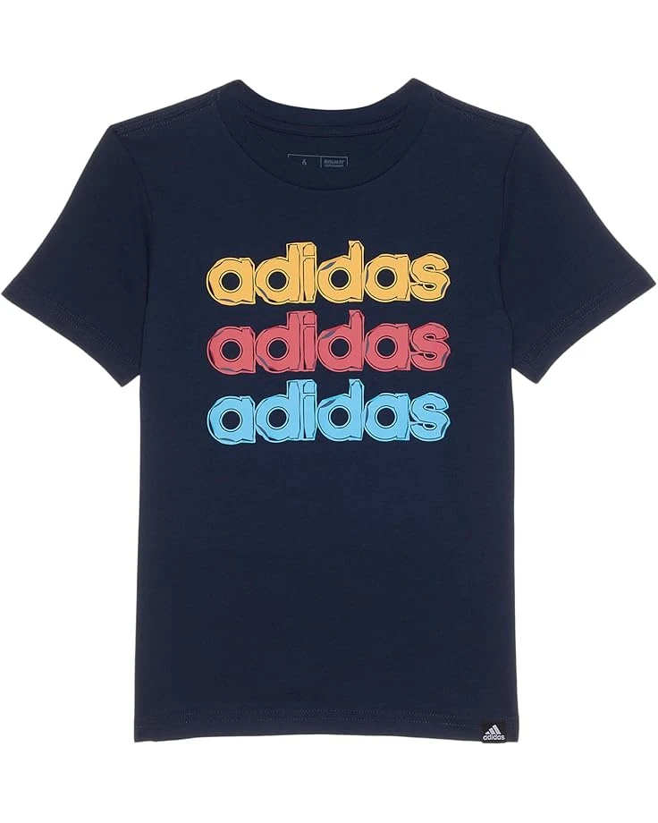 adidas Kids SS Linear Stack Tee(Toddler/Little Kid/Big Kid) | Shirts & Tops 3 adidas Kids SS Linear Stack Tee(Toddler/Little Kid/Big Kid) | Shirts & Tops