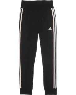 adidas Kids 3-Stripes Cuffed Jersey Joggers (Big Kid) | Pants