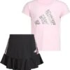 adidas Kids Pleated SS Tee Ruffle Skort Set(Infant) | Kids' Sets