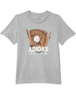 adidas Kids SS Bseball Glove Htr Tee(Toddler/Little Kid) | Shirts & Tops