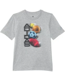adidas Kids Distortion Multi Sport Heather Tee (Toddler/Little Kids) | Shirts & Tops