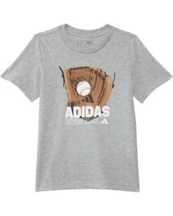 adidas Kids SS Baseball Glove Heather Tee(Big Kid) | Shirts & Tops