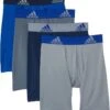 adidas Kids Performance Long Boxer Briefs Underwear 4-Pack (Big Kids) -Adidas Kids Shop 71NZnXsn9NL. AC SR736920
