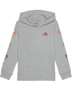 adidas Kids Hooded Sport Morph Long Sleeve Heather Tee (Toddler/Little Kid) | Shirts & Tops