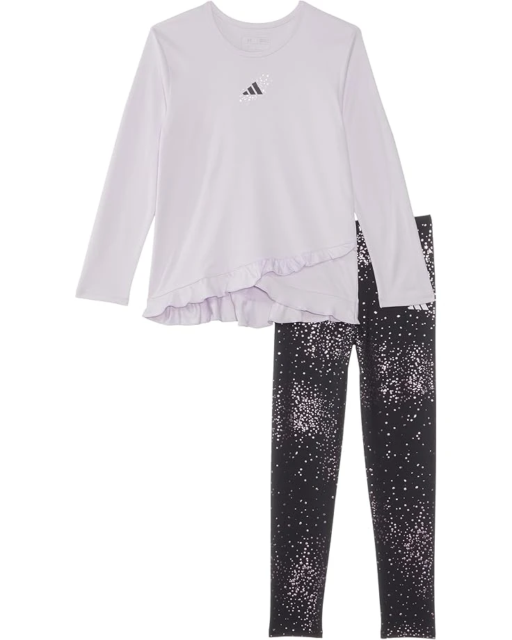 adidas Kids Cross Over Melange Top Foil AOP Legging Set (Toddler/Little Kid) | Kids' Sets 3 adidas Kids Cross Over Melange Top Foil AOP Legging Set (Toddler/Little Kid) | Kids' Sets