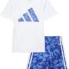 adidas Kids Poly C Tee Aop 3S Short Set(Toddler/Little Kid) | Shorts