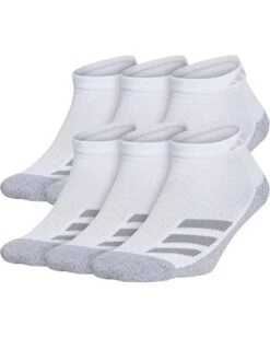adidas Kids Cushioned Angle Stripe Low Cut Socks 6-Pack (Little Kid/Big Kid/Adult)