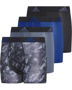 adidas Kids Performance Boxer Briefs Underwear 4-Pack (Big Kids)
