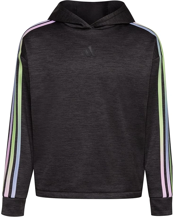 adidas Kids 3-Stripes Hooded Game&Go Poly Melange Fleece Pullover (Toddler/Little Kids) | Hoodies & Sweatshirts 3 adidas Kids 3-Stripes Hooded Game&Go Poly Melange Fleece Pullover (Toddler/Little Kids) | Hoodies & Sweatshirts